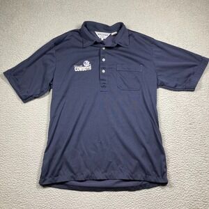 Dallas Cowboys Shirt Adult Large Blue Polo Embroidered Short Sleeve NFL Football